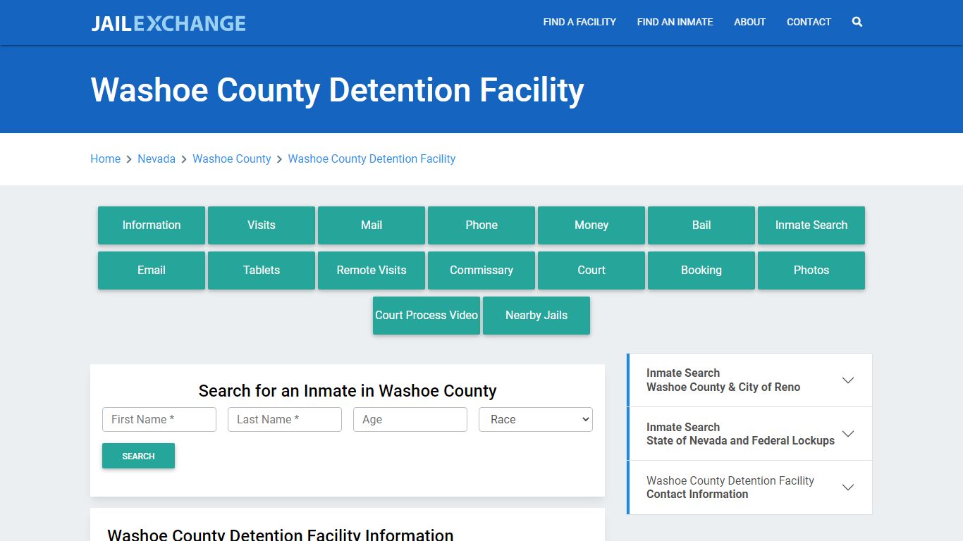 Washoe County Detention Facility - Jail Exchange